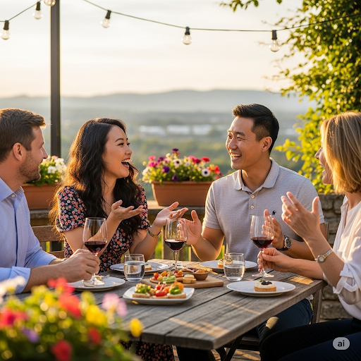 People having an adult conversation